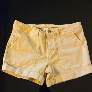 Yellow khaki shorts